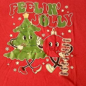Festive Feelin' Jolly Red Holiday Tee